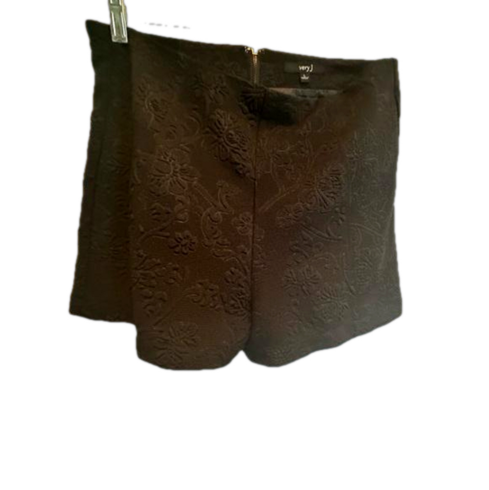 Very J Black Shorts with Floral Print | L